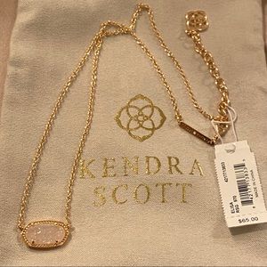 Kendra Scott Elisa Rose Gold Necklace in Drusy